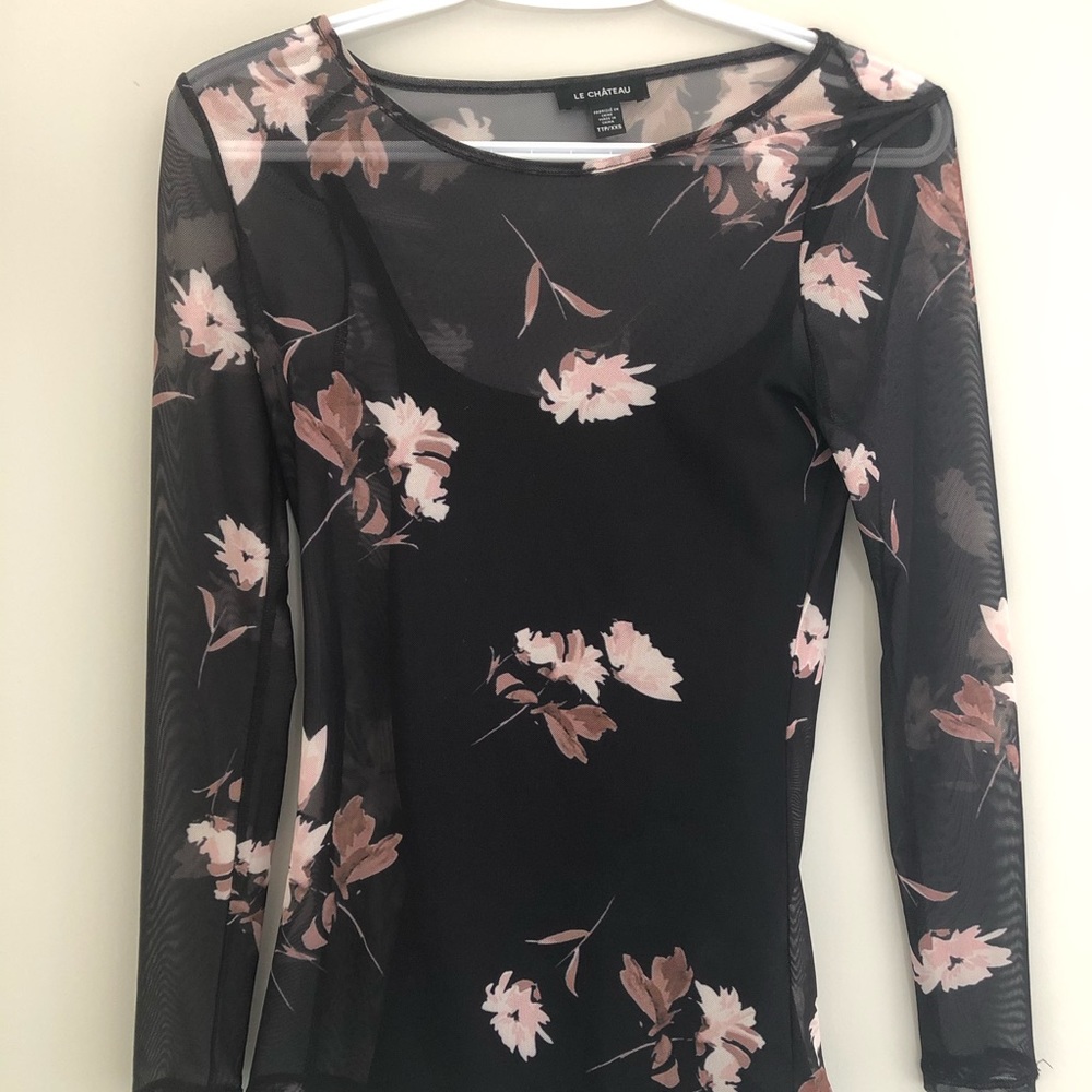 Sheer top with cami